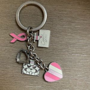 Coach breast cancer keychain